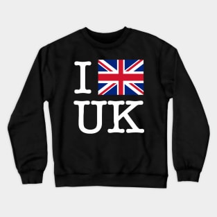 I Union Jack United Kingdom (WhiteLettering) Crewneck Sweatshirt